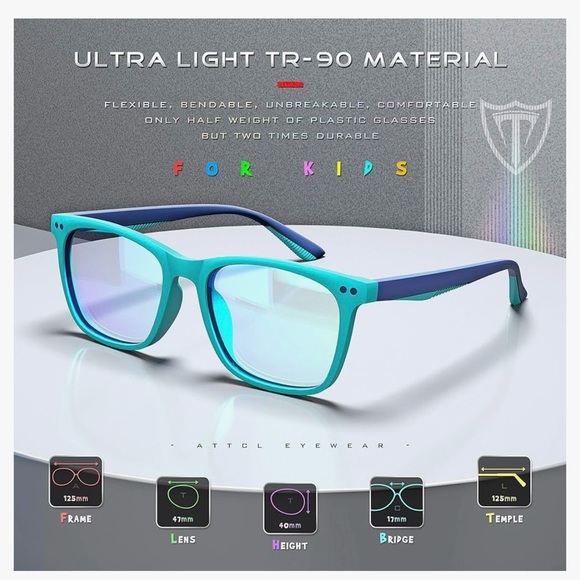 ATTCL Computer Blue Light Blocking Glasses for kids Age 3-10 - Picture 3 of 8